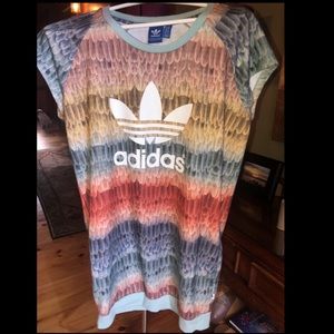 Adidas X Farm mini dress with pockets .